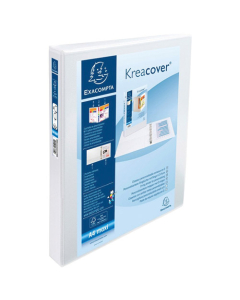 Classeur PP personnalisable Kreacover® - 4 anneaux en D 50mm - A4 maxi - Blanc
