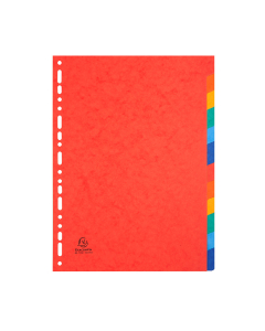 Jeu de 12 intercalaires 22,5x30cm(A4) en carte lustrée