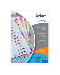 Intercalaires Mylar® A4+ numérique de 1 à 12