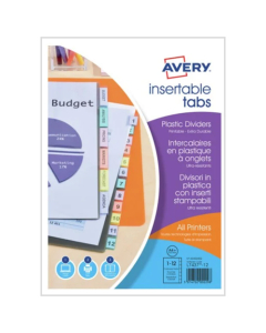 Intercalaires à onglets personnalisables - A4+ - 12 onglets