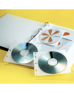 Sachet de 10 pochettes perforées  pour CD/DVD