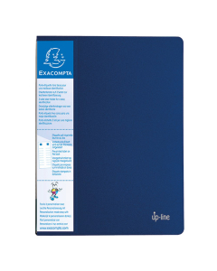 Protège-documents en polypropylène rigide avec porte étiquette 3 faces Up Line Opaque 40 vues - A4 - Bleu