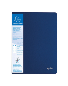 Protège-documents en polypropylène rigide avec porte étiquette 3 faces Up Line Opaque 80 vues - A4 - Bleu