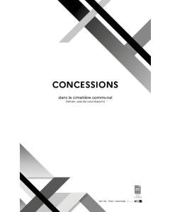 Bloc de 25 titres de concessions pour cimetière en triplicata