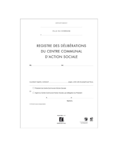 Pack pour registre "Délibérations du Conseil d'administration du CCAS"