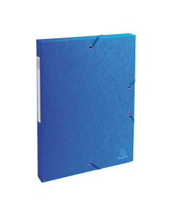 Boîte de classement Exabox Dos 25mm Carte lustrée - A4 - Bleu