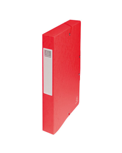Boîte de classement Exabox Dos 40mm Carte lustrée - A4 - Rouge
