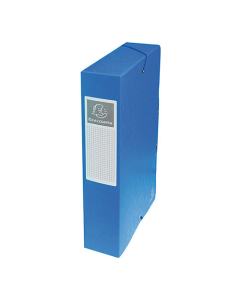 Boîte de classement Exabox Dos 60mm Carte lustrée - A4 - Bleu