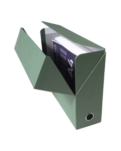 Boîte transfert Dos 90mm papier toilé - Vert