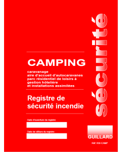 Registre de sécurité incendie camping - 32 pages