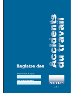 Registre des accidents du travail - 40 feuillets numérotés avec duplicata