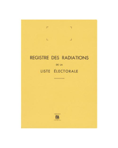 Registre des radiations de la liste électorale