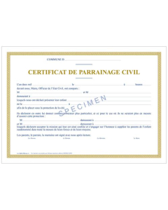 Certificat de parrainage civil