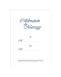 Formulaire de célébration de mariage
