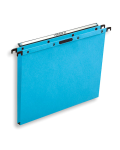 Lot de 25 dossiers suspendus pour tiroirs Easy Velcro H fond de 15mm kraft bleu