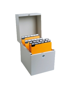Boîte à fiches Metalib – Format 200 x 125 mm – Capacité 500 fiches