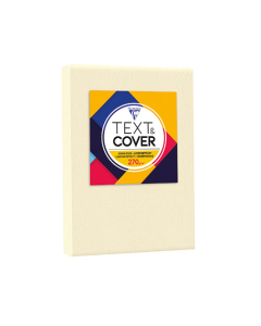 Ramette de 100 plats de couverture Text & Cover pour reliures à anneaux plastique Grain Cuir A4 270g ivoire