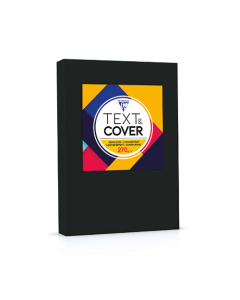 Ramette de 100 plats de couverture Text & Cover pour reliures à anneaux plastique Grain Cuir A4 270g noir