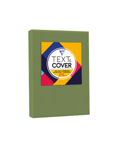 Ramette de 100 plats de couverture Text & Cover pour reliures à anneaux plastique Grain Cuir A4 270g vert