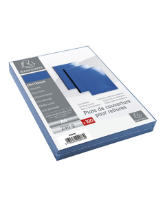 Paquet de 100 couvertures Chromées pour reliure A4 - Bleu