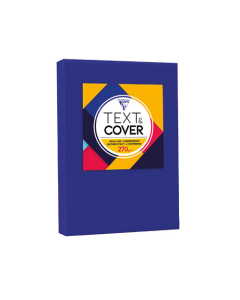 Ramette de 100 plats de couverture Text & Cover pour reliures à anneaux plastique Grain Cuir A4 270g bleu foncé