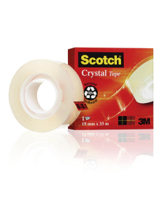 Adhésif de bureau Scotch Crystal 600 rouleau de 19mmx33m