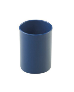 Pot à crayon plastique bleu