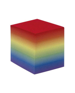Bloc-Cube couleur Arc en ciel format 9x9x8cm