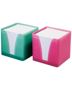 Bloc-Cube blanc recyclé avec plexi translucide de couleur