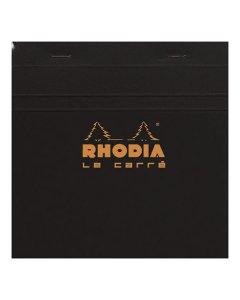 Bloc-note "le carré" 14,8 x 14,8 cm noir quadrillé 5x5 (petits carreaux) 80g Rhodia
