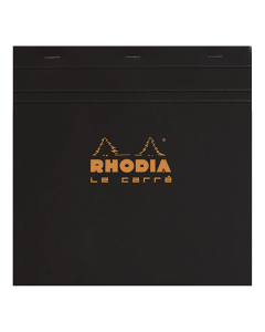 Bloc-note "le carré" 21 x 21 cm noir quadrillé 5x5 (petits carreaux) 80g Rhodia