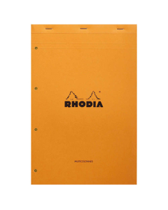 Bloc-notes audit perforé Rhodia A4+ 80 pages jaune