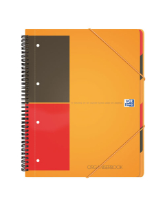 Bloc-note Direction Organiserbook Oxford spirale perforé A4+, travers, 160 pages