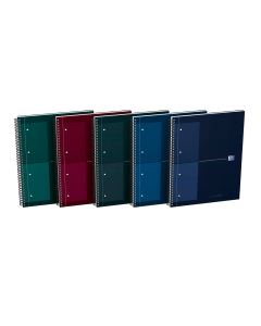 Cahier Oxford Notebook A4+ à reliure intégrale - 160 pages - Carreaux 5 x 5 mm - Coloris assortis