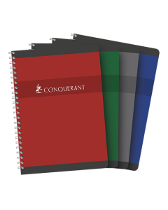 Carnet spirale 14,8 x 21 cm CONQUÉRANT® 7 - Quadrillé 5 x 5 coloris assortis