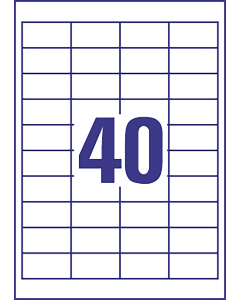 4000 étiquettes multi-usage - 48,5 x 25,4 mm - Blanc