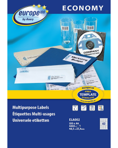 4000 étiquettes multi-usage - 48,5 x 25,4 mm - Blanc