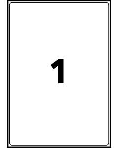 25 étiquettes étanches ultra-adhésives - 199,6 x 143,5 mm - Blanc - Laser