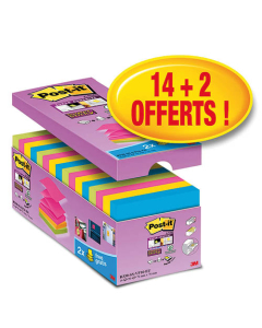 Pack de 16 blocs Z-Notes 76x76 coloris assortis