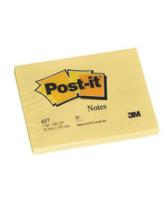 Bloc de notes repositionnables Post-it 76x102mm 100 feuilles jaune