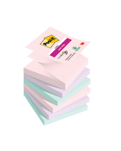 6 blocs Z-Notes Post-it® Super Sticky - Collection Soulful - 76 mm x 76 mm