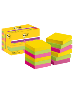 12 blocs notes super sticky - 47 x 47 mm - Collection carnival