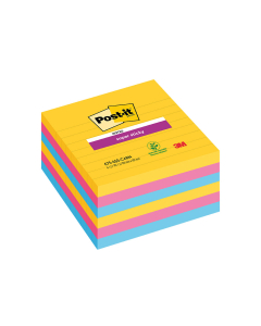 6 blocs - Super sticky lignés 100 x 100 mm - Collection carnival