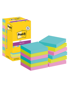 8 + 4 blocs - Notes Post-it® Super Sticky -76 x 76 mm - Collection cosmic