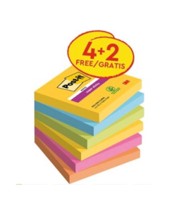 Lot de 4+ 2 offerts de Znotes couleur carnival 76x76 mm