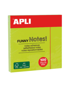 Notes repositionnables Apli 75x75 vert vif