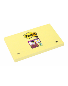 Bloc de notes repositionnables Post-it Super Sticky 76x127mm 90 feuilles jaune