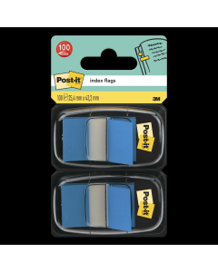 Distributeurs d'index Post-it bleu  25,4 x 44 mm - Lot de 2