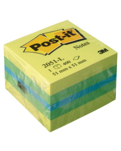 Mini cube de notes repositionnables Post-it citron