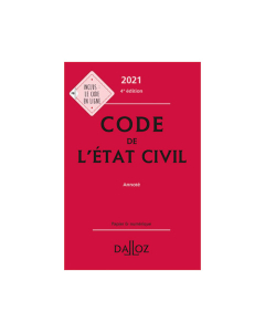 Code de l'Etat Civil Dalloz 2021
